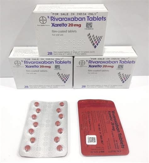 Xarelto Rivaroxaban 20mg Tablet At Rs 1015 Stripe Xarelto Tablets In