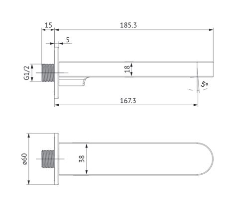 Cersanit Inverto S951 556 Wylewka Wannowa Chrom Domni Pl