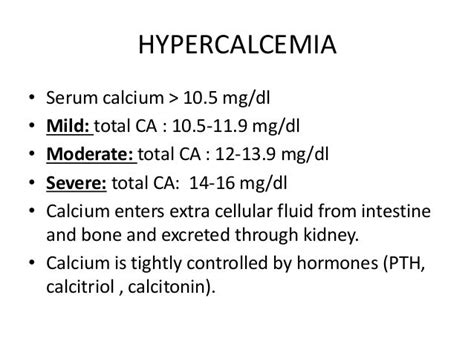 Hypercalcemia Causes And Treatment