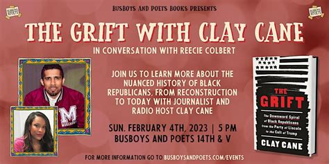 Clay Cane on LinkedIn: THE GRIFT with Clay Cane | A Busboys and Poets ...