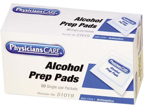 Physicianscare 51019 Alcohol Pads 50 Padsbox