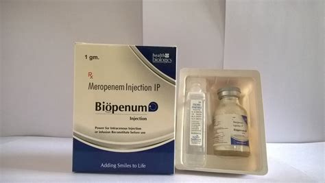 Biopenum Allopathic Meropenem Injection Ip Packaging Type Glass Bottle 1 Gm At Rs 20000 Piece