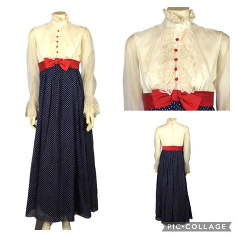 1910 S Vintage Edwardian Style Mary Poppins Dress Siz Gem