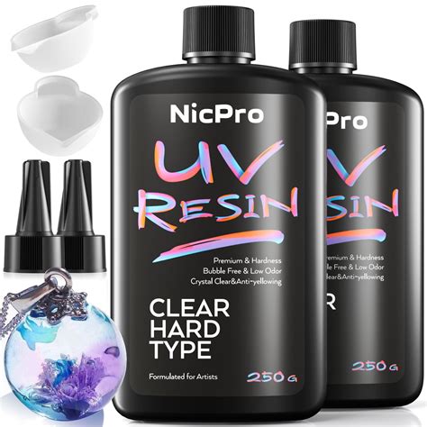 Nicpro Uv Resin G Crystal Clear Epoxy Kit Quick Curing High