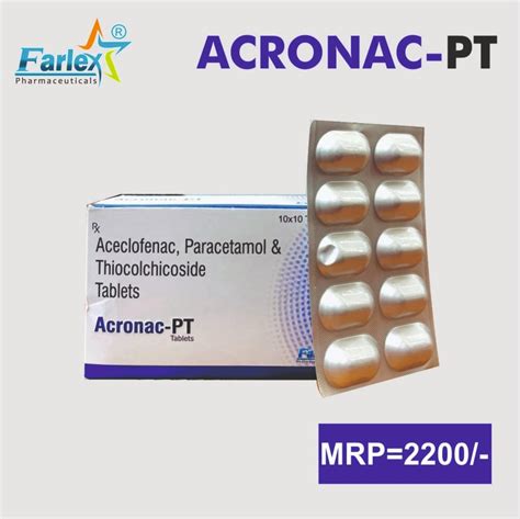 Aceclofenac Mg Paracetamol Mg Thiocolchicoside Mg Tablet