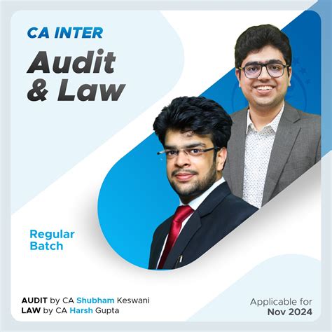 Ca Inter Audit Law Regular Batch For Nov By Ca Shubham Keswani