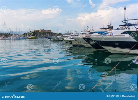 Boats In The Harbor Of Antibes Cote Azur France Editorial Photography