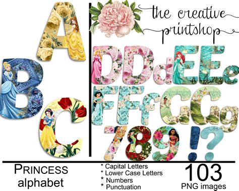 Disney Princesses Alphabet Font Clipart Princess Alphabet Etsy Hot Sex Picture