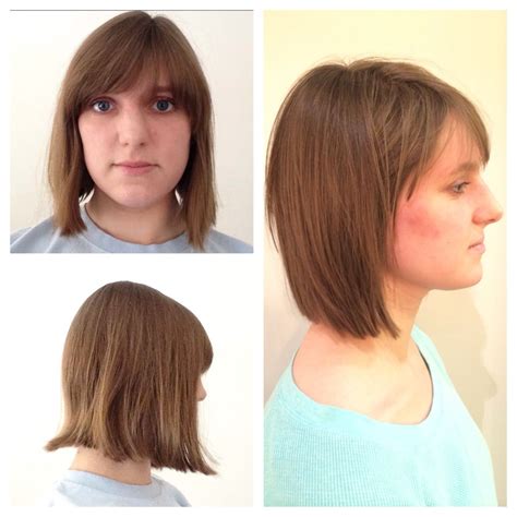 Before And After Bob Haircut Razor Bob Bumble And Bumble Hair Cuts Bobs Haircuts Razored Bob