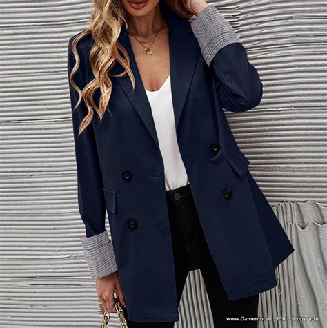 Frau Unterdr Cken Cordelia Dunkelblauer Blazer Damen Lauf Flamme