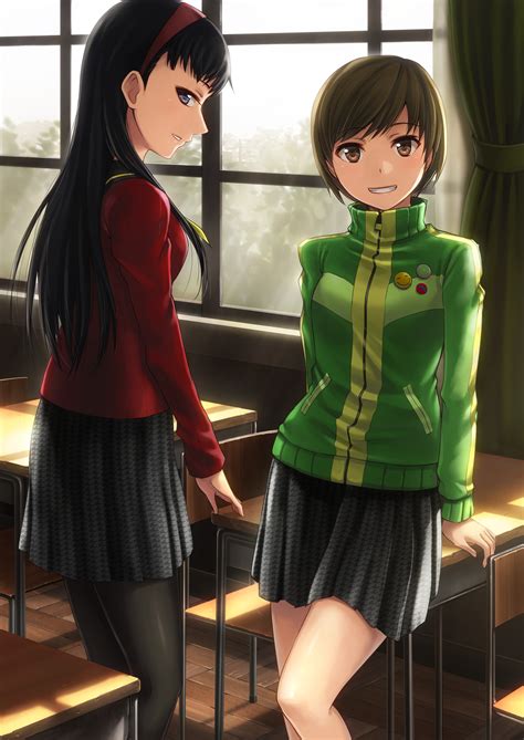 Satonaka Chie And Amagi Yukiko Persona And 1 More Drawn By Hashi