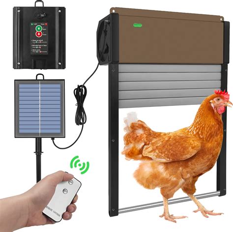 Automatic Chicken Coop Door Uses Solar Powered Aluminum Chicken Coop Door With Light Sensor