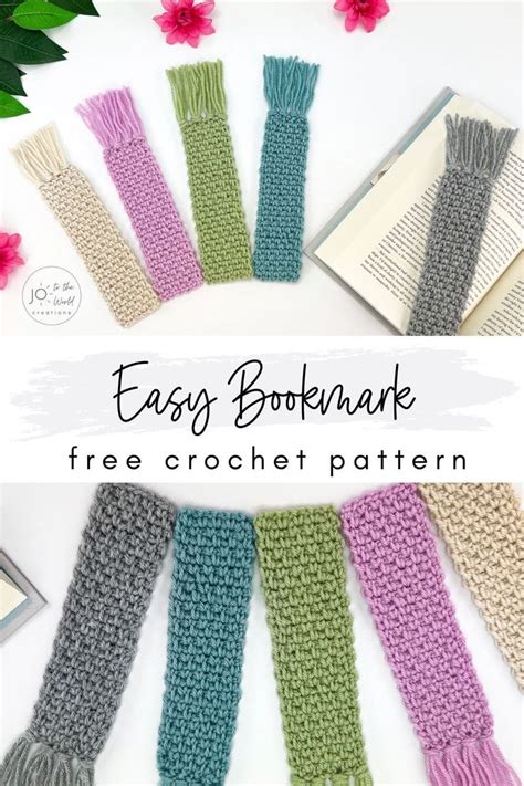 Crocheted Bookmarks With Text Overlay That Reads Easy Bookmark Free