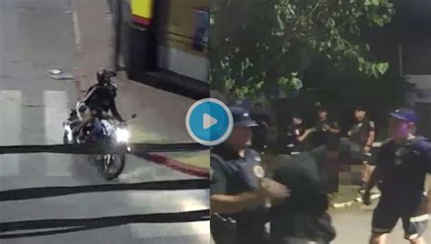 Video Así agarraron a dos motochorros que tiraron un arma y escaparon