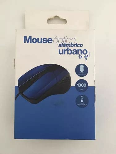 Oferta Mouse Óptico Alambrico Urbano To Go Azul Y Negro Cuotas Sin