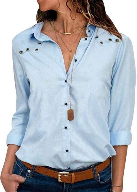 Blusen Damen Chiffon Bluse Mit Kn Pfe Chiffonbluse Damenbluse Business