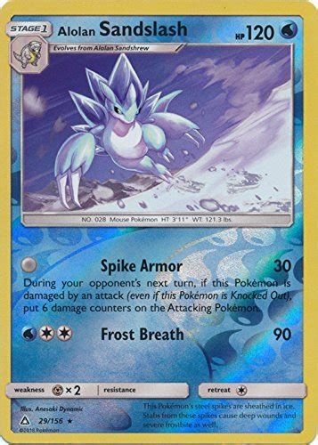 Buy Pokemon Alolan Sandslash 29 156 Rare Reverse Holo Sun