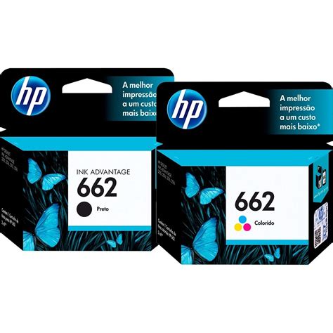 Kit 2 Cartuchos Hp 662 Preto E Color Da 2516 3516 1516 2546