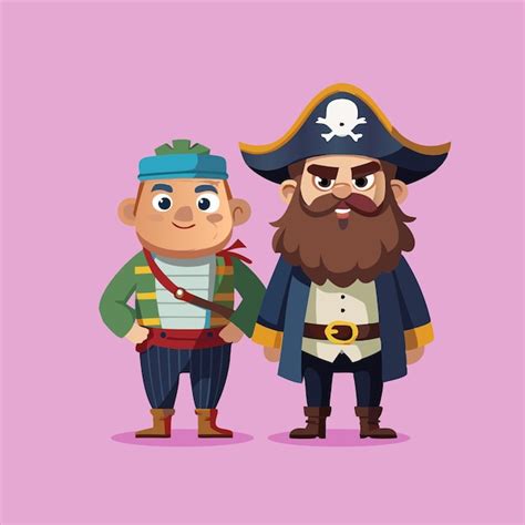 Um Desenho Animado De Um Pirata E Um Pirata Um Pirata No Topo