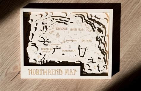 Northrend map World of Warcraft map Resin Northrend map | Etsy World Of ...