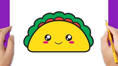 How To Draw A Taco Kawaii