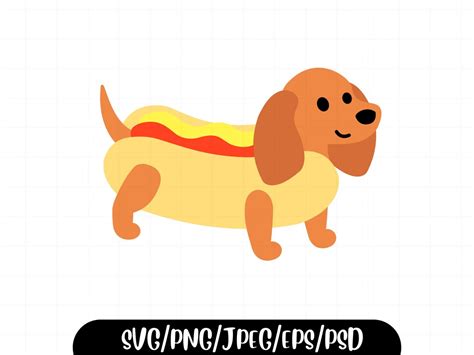 Wiener Dog Digital Download Hot Dog Svg Wiener Dog Svg Cut File