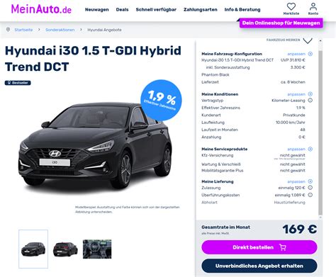 Hyundai i30 im Leasing für 169 im Monat brutto ntv Autoleasing