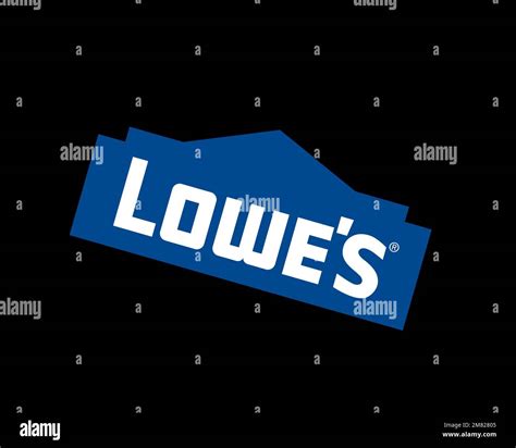 Lowe's, rotated logo, black background B Stock Photo - Alamy