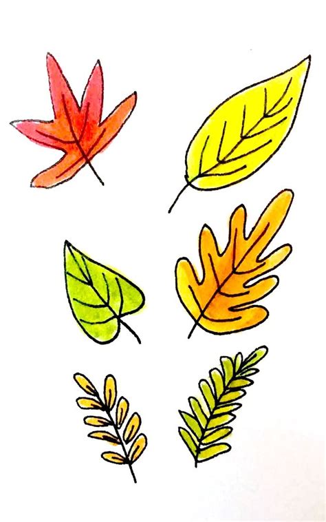 how to draw fall leaves on a tree - Emil Manson