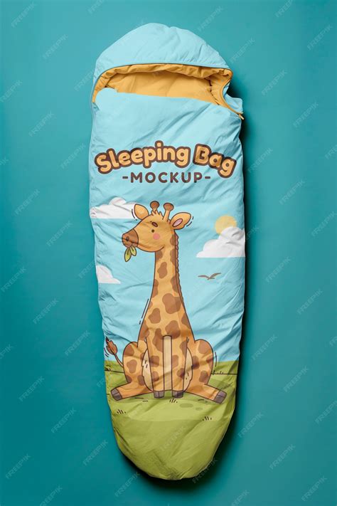 Premium Psd Kids Sleeping Bag Mockup Design