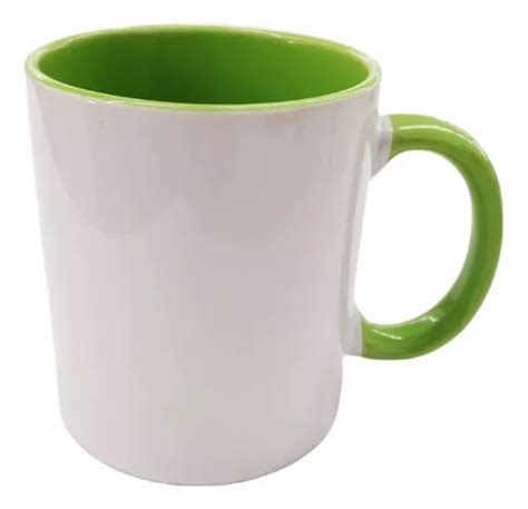 Taza De Colores Para Sublimar Con Caja Individual 11oz Color Verde