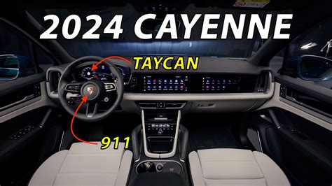 Porsche Cayenne Interior Mixes And Taycan Features Youtube