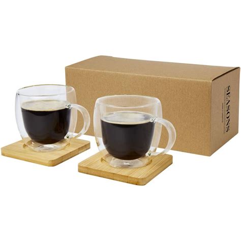 Tasse Manti Pi Ces En Verre Double Paroi De Ml Avec Sous Verre