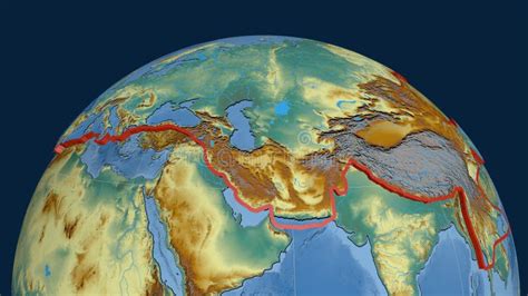 Eurasian Plate - Boundaries. Physical Map Stock Illustration - Illustration of lithosphere ...