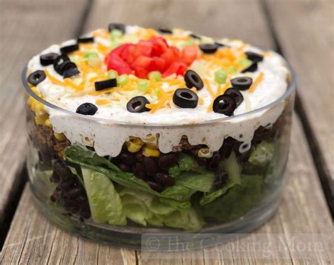 Layered Taco Salad The Cooking Mom Layered Taco Salads Taco Salad Food