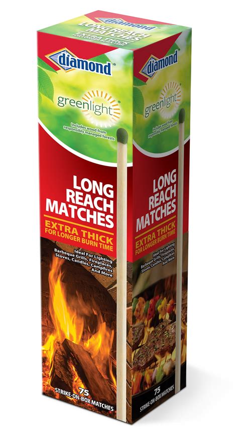 Diamond Greenlight Long Reach Matches Large Strike On Box Matches