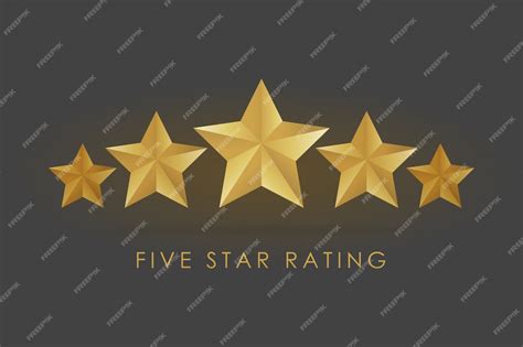 Premium Vector Five Golden Rating Star Vector Illustration In Gray