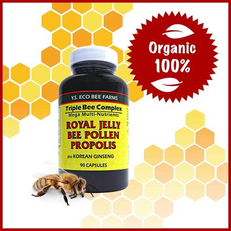 Ys Eco Bee Farms Triple Bee Complex Royal Jelly Bee Pollen Propolis