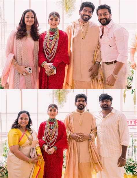 Suriya And Jyothika And Vijay Sethupathi And His Wife Jesse At Nayanthara Vignesh S Wedding