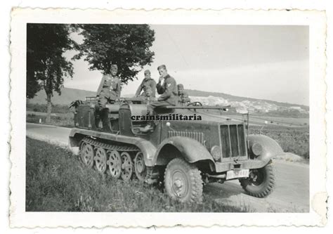 Orig Foto Heer Soldaten Mit Sd Kfz Halbkette Zugmaschine Postimages