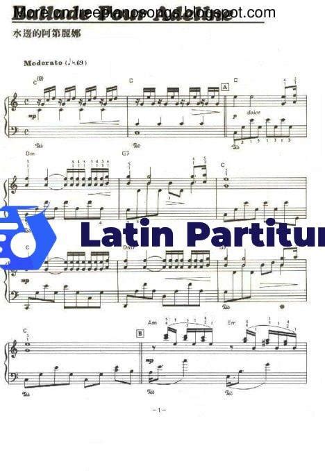 Richard Clayderman Ballade Pour Adeline Latin Partituras