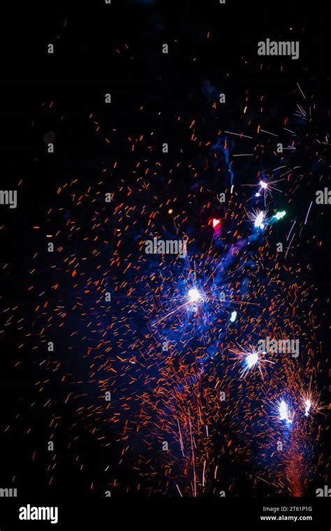 Fireworks Light Show Sparkles Stock Photo - Alamy