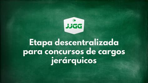 Etapa descentralizada para concursos de cargos jerárquicos YouTube