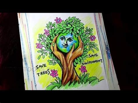 How to Draw Save Trees Save Environment Poster Drawing for Kids – Linda ...