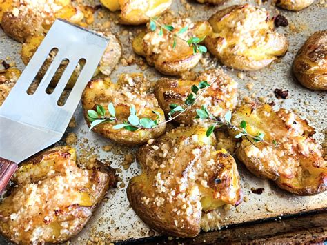 Crispy Parmesan Smashed Potatoes Recipe Live Love Laugh Food