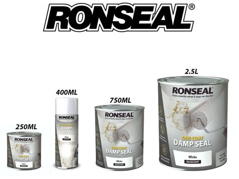 Ronseal One Coat Damp Seal White Paint 250ML 400ML 750ML 2 5L EBay