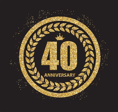 Template Logo 40 Years Anniversary Vector Illustration 4551240 Vector Art At Vecteezy