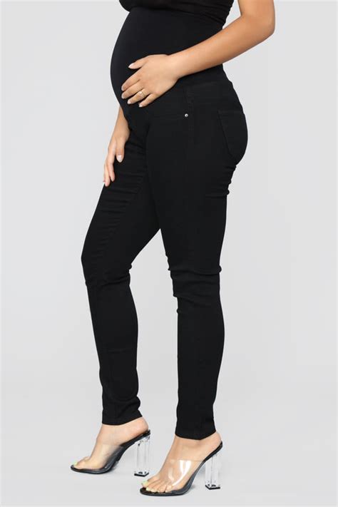 Super Woman Maternity Skinny Jeans Black Fashion Nova