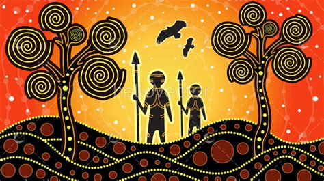 Aboriginal Dot Art Vector Painting Download Graphics And Vectors