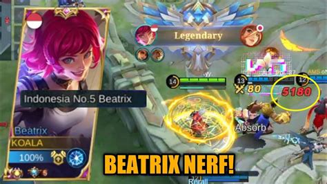 1 Hit 5k Damage Build Tersakit Beatrix Setelah Nerf Mobile Legends